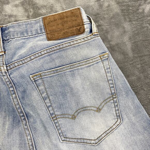 American Eagle Core Flex Slim Jeans Men's Size‎ 28x28 Light Blue Denim - Picture 4 of 10